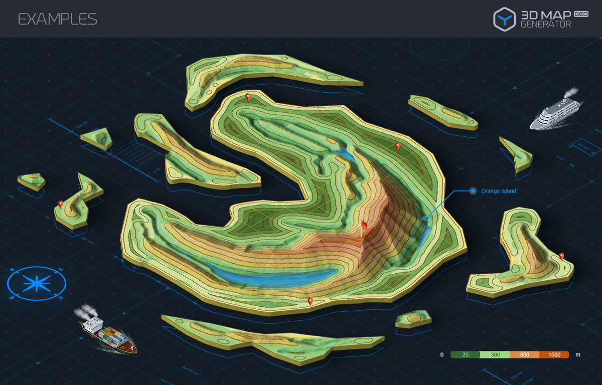 雅星镇景区手绘地图智慧导览