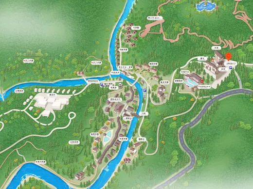 雅星镇结合景区手绘地图智慧导览和720全景技术，可以让景区更加“动”起来，为游客提供更加身临其境的导览体验。